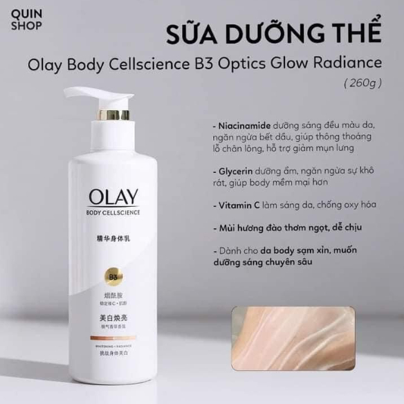 Sữa Dưỡng Thể Trắng Da OLAY Vitamin B3+ Retinol/Vitamin C Olay