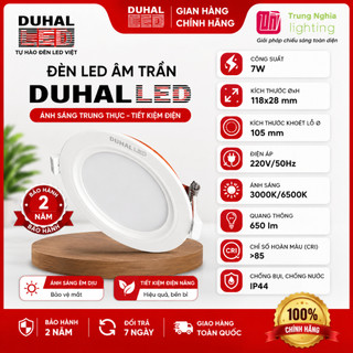 ĐÈN LED ÂM TRẦN PANEL DUHAL 7W (KDPT207) TĂNG PHÔ TÍCH HỢP