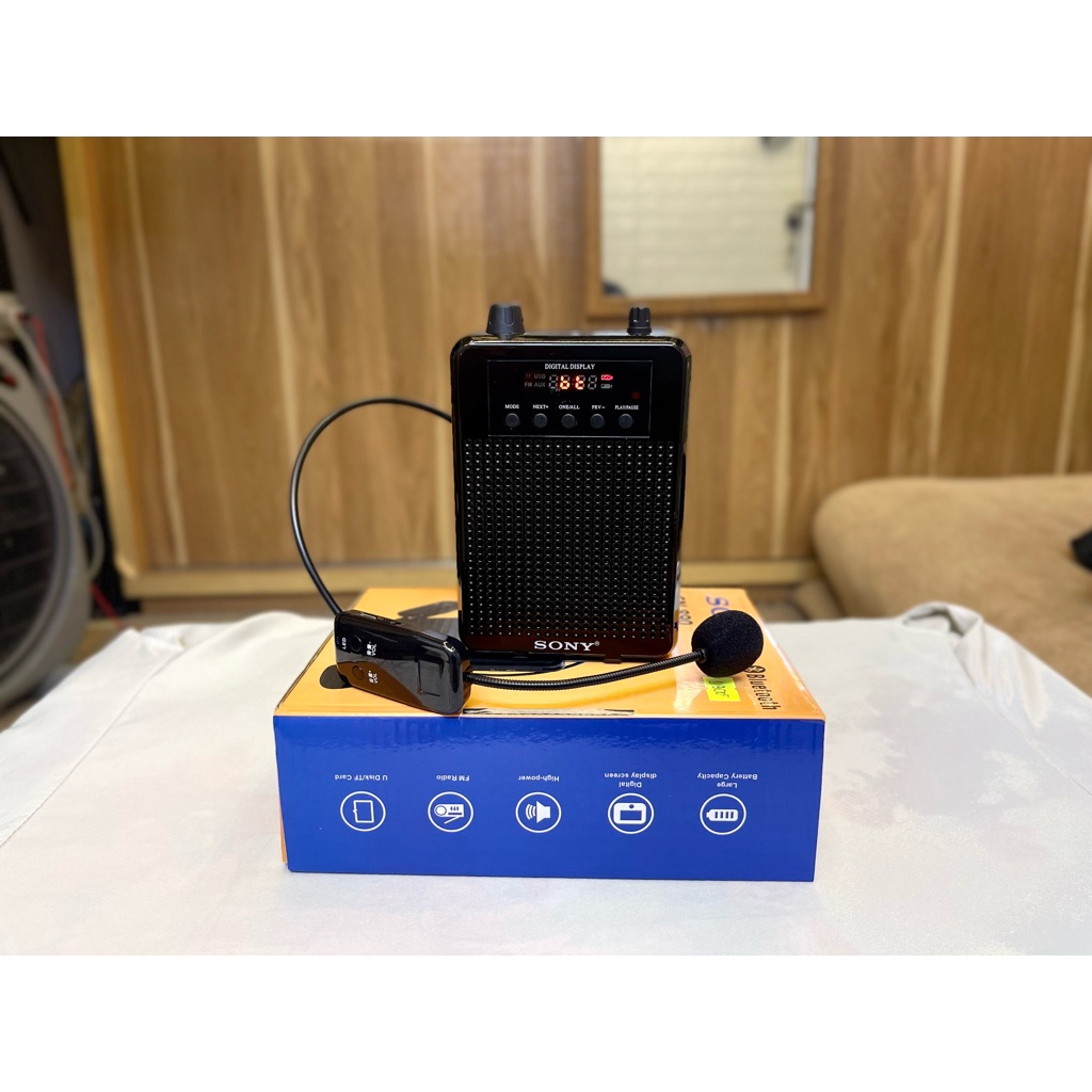 Máy trợ giảng không dây SN-890 UHF Audio1986 có echo cho giáo viên, sư thầy tụng kinh