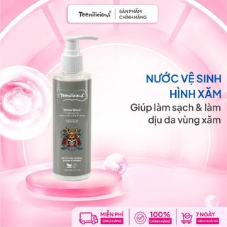 Dung Dịch Vệ Sinh Hình Xăm Teenilicious Tattoo Wash Giúp Làm Sạch Dịu Nhẹ, Dưỡng Ẩm Da Xăm - 15ml/200ml