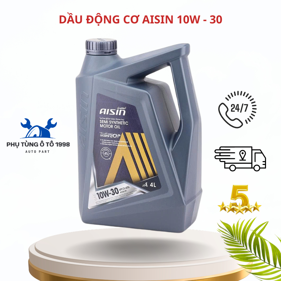 Dầu nhớt động cơ đốt trong Aisin Econtech+ Semi Synthetic Motor Oil 6 lít 10W-30 | Aisin - Japan.