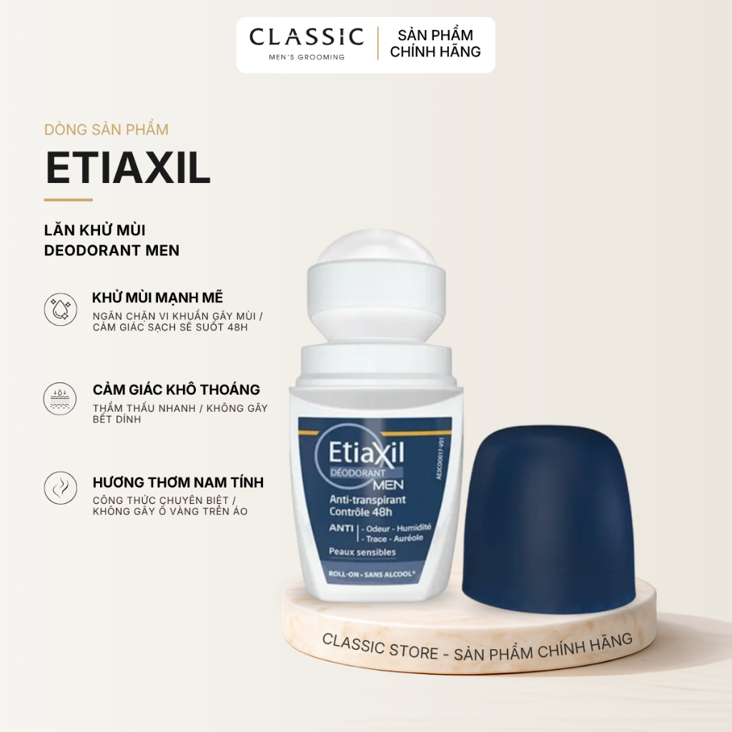 Lăn khử mùi Etiaxil Deodorant Men 50ml