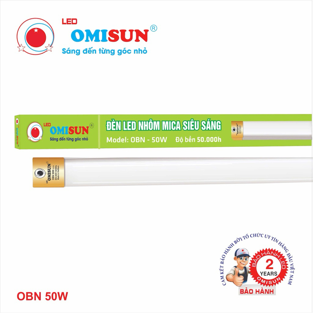 Đèn LED Tuýp OMISUN 50W Thân Nhôm Đúc Tản Nhiệt Tốt Siêu sáng, siêu Bền 50000h
