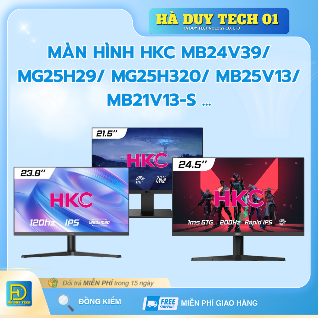 Màn Hình HKC MB24V39/ MG25H29/ MG25H320/ MB25V13/ MB21V13-S - Cam Kết Chính Hãng - Ha Duy Tech