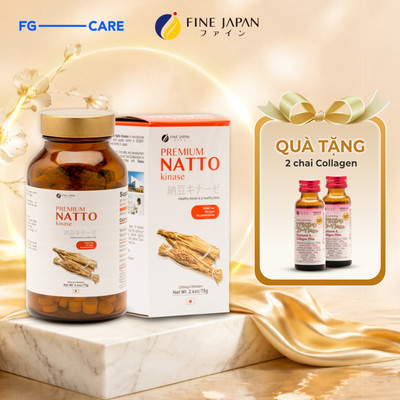 [DATE 1/2027] Viên Uống Natto Kinase Nhật Bản Hỗ Trợ Giúp Tan Cục Máu Đông - Fine Japan Natto Kinase 300 Viên