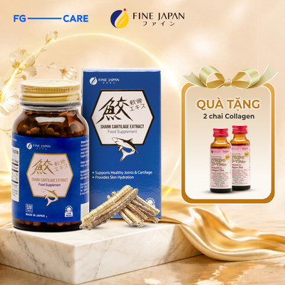 Sụn Vi Cá Mập Nhật Bản Hỗ Trợ Tăng Cường Sức Khỏe Khớp Và Sụn - Fine Japan Shark Cartilage  520 Viên