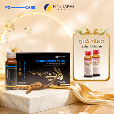 Đông Trùng Hạ Thảo Nước Nhật Bản Tăng Cường Đề Kháng - Fine Japan Cordyceps Plus (10 Chai x 50ml)