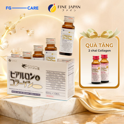 Collagen Yến Sào Nhật Bản  - Fine Japan Hyaluron & Collagen with Swallow's Nest 10 chai x 50ml