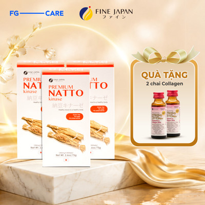 [DATE 1/2027] Combo 3 Hộp Natto Kinase Nhật Bản Hỗ Trợ Giúp Tan Cục Máu Đông - Fine Japan Premium Natto Kinase 300 Viên