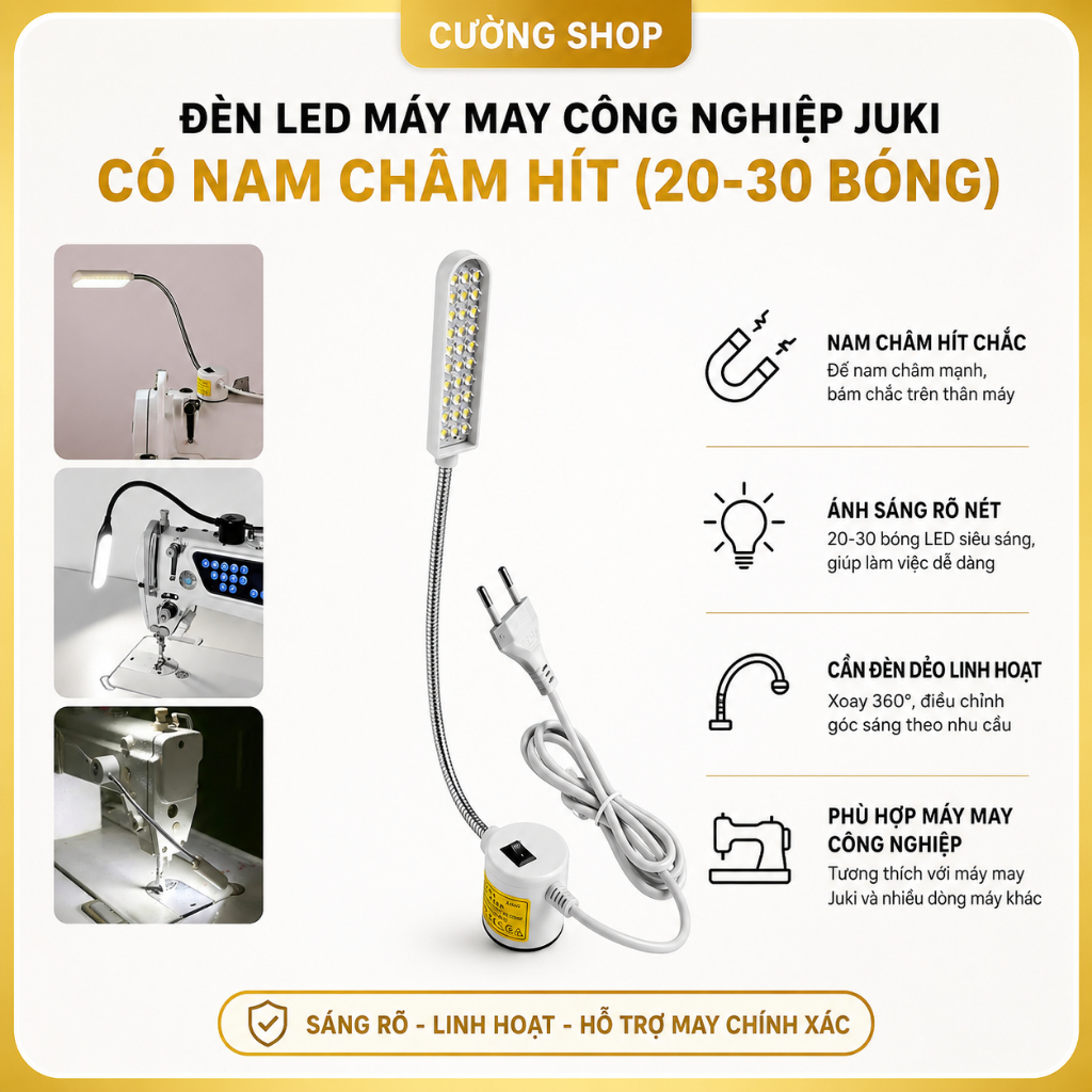 Đèn Led Máy May Công Nghiệp JuKi Có Nam Châm Hít (20-30 BÓNG)