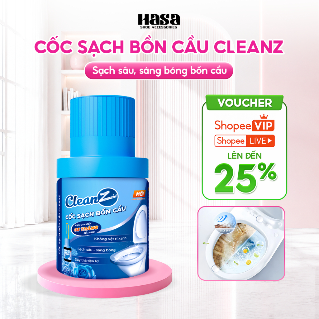 Cốc Sạch Bồn Cầu CleanZ - Cốc thả bồn cầu khử khuẩn, khử mùi, sạch sâu sáng bóng 180ml
