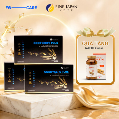 Combo 3 Nước Đông Trùng Hạ Thảo Nhật Bản Tăng Đề Kháng,- Fine Japan Cordyceps Plus (10 Chai x 50ml)