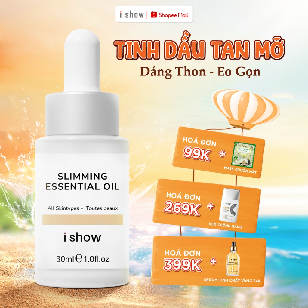 Tinh Dầu Tan Mỡ Bụng I SHOW Detox Cơ Thể Giảm Nhỏ Vòng Eo - iShow Slimming Essential Oil 30ml