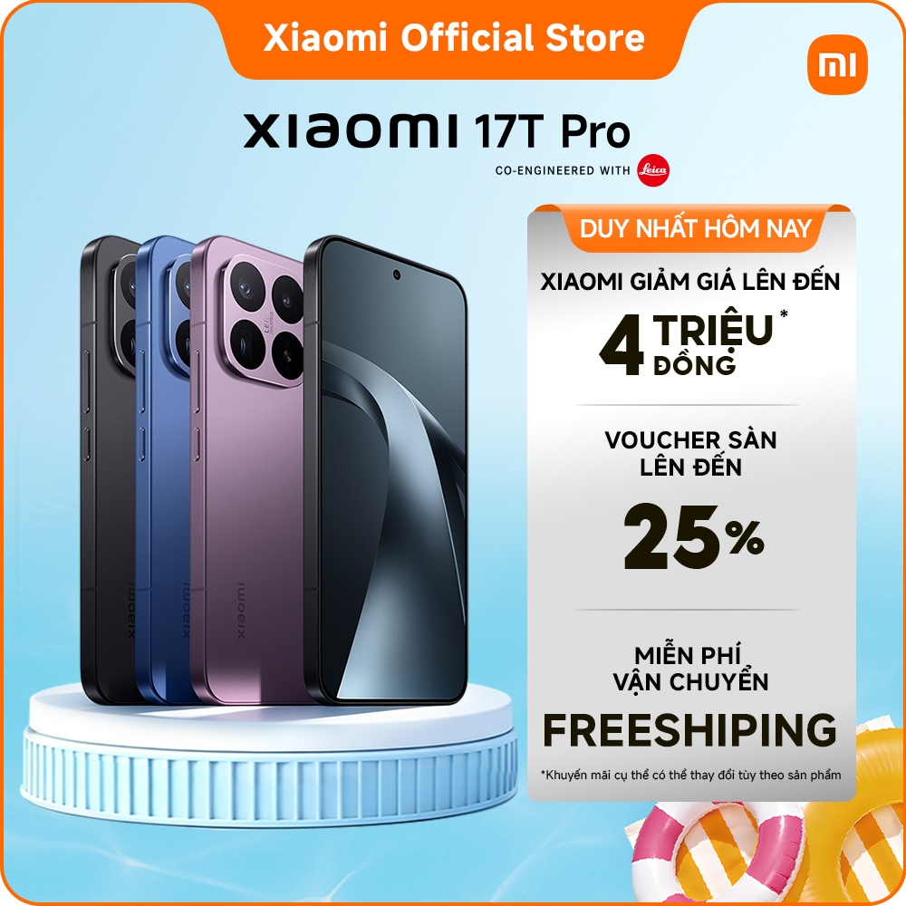 Điện thoại Xiaomi 17T Pro|Siêu zoom AI đến 120x |Siêu pin 7000mAh|MediaTek Dimensity 9500|Leica 5x Telephoto | BigBuy360 - bigbuy360.vn