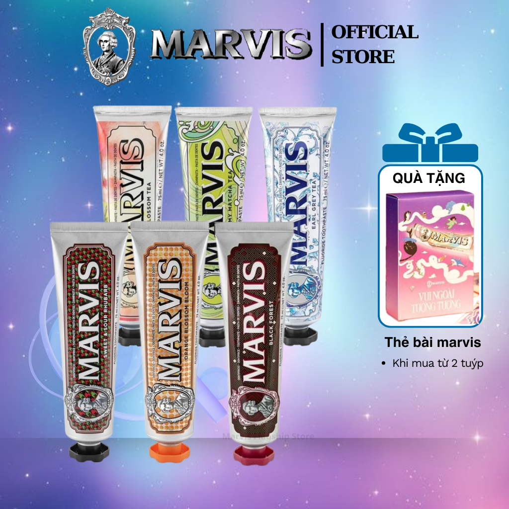 Kem Đánh Răng Marvis Chính Hãng 75ML 6 Hương Vị - Marvis Official