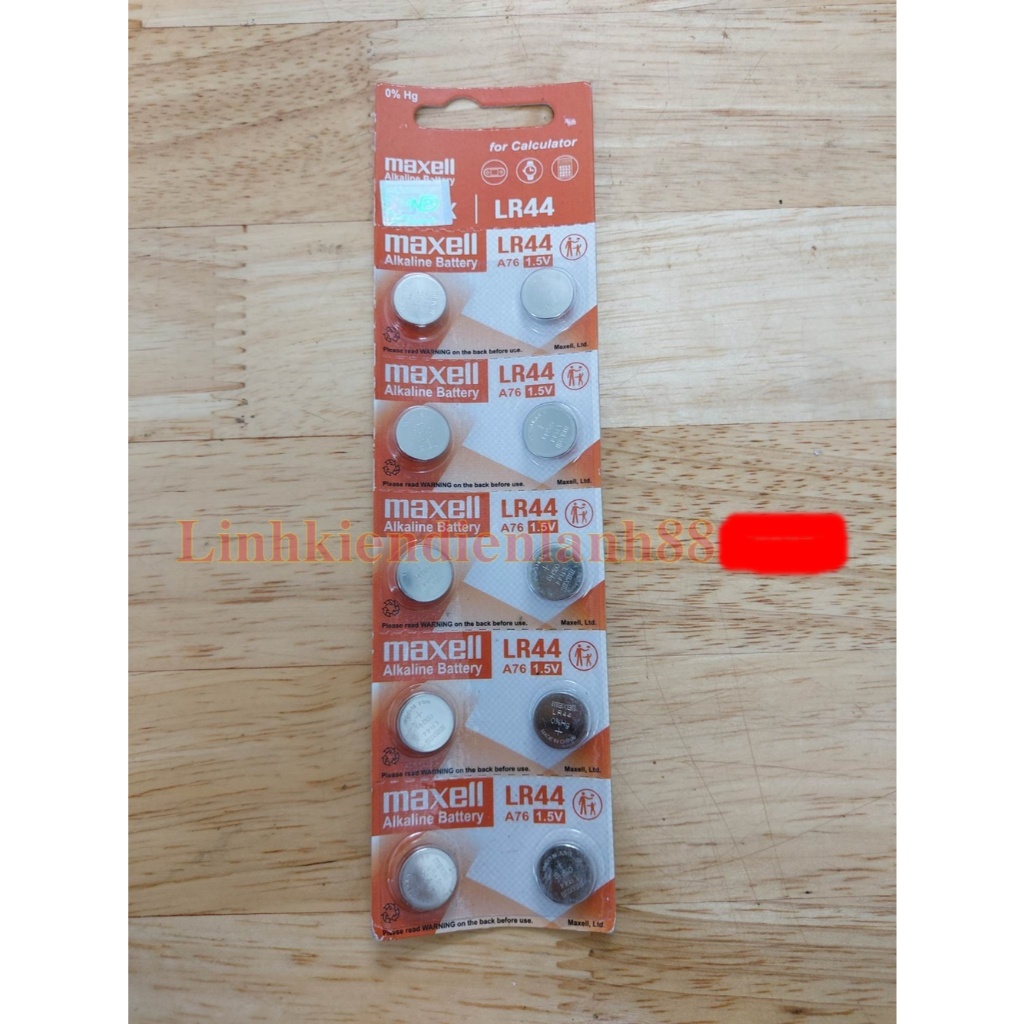 (1 đôi) Pin Maxell Lr44 1.5V Mới, Chính Hãng 100%.