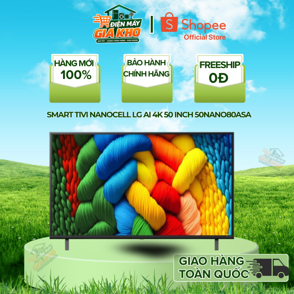 Smart Tivi NanoCell LG AI 4K 50 inch 50NANO80ASA