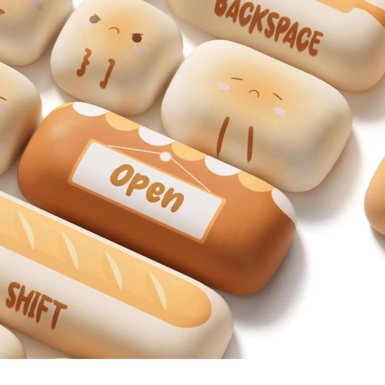 Keycap AKKO Bun Wonderland - Keycap Bánh Mì (MOG Profile)