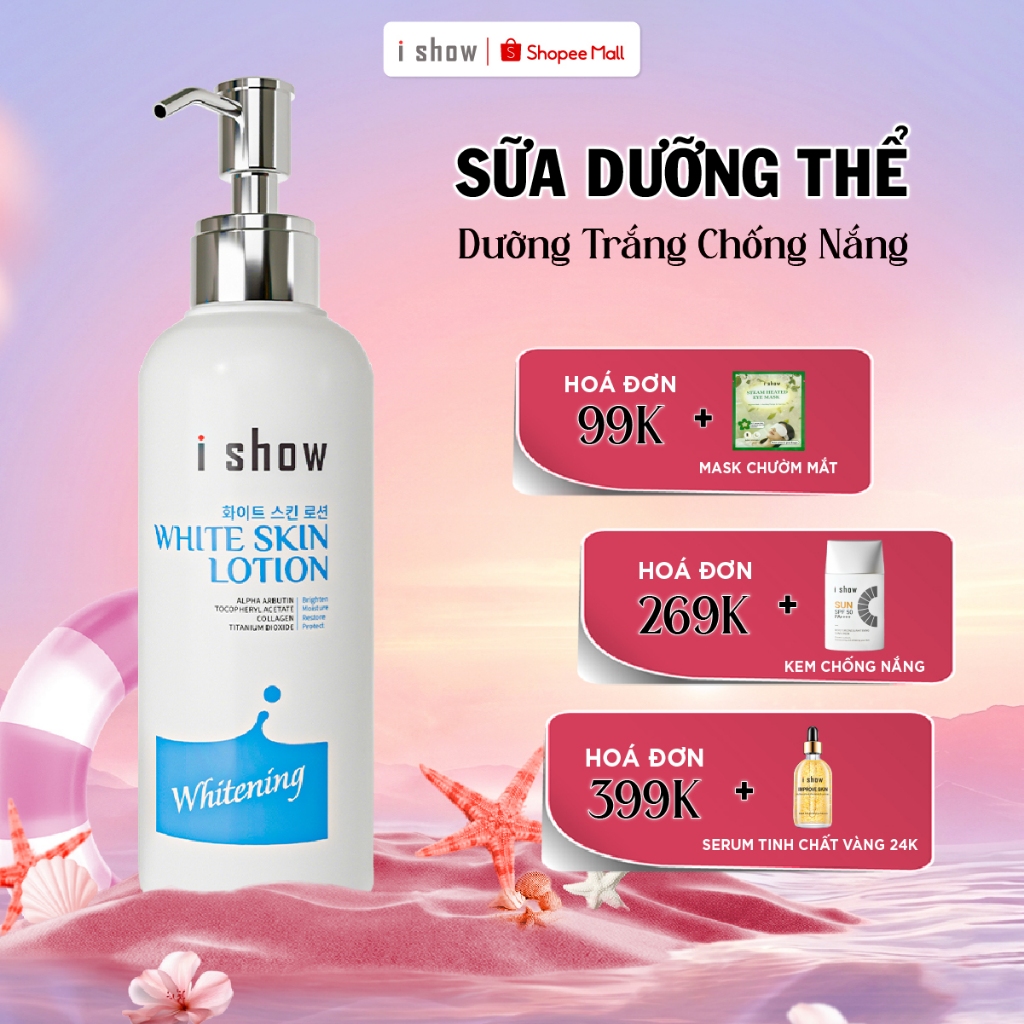 Sữa Dưỡng Thể Alpha Arbutin Trắng Da Toàn Thân I SHOW 180ml - Không Nuôi Lông Không Lộ Vân Kem