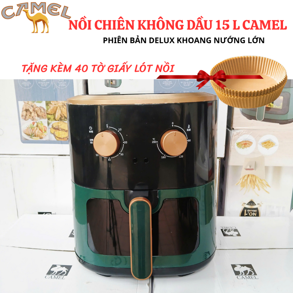 Nồi chiên không dầu , Nồi chiên không dầu Camel 15 lít hàng chính hãng công suất 1500w