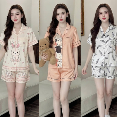 Hisexy Bộ Đồ Ngủ Pyjama Lụa Latin Mặc Nhà Đủ Size Dưới 75Kg Pyiama Cao Cấp P20