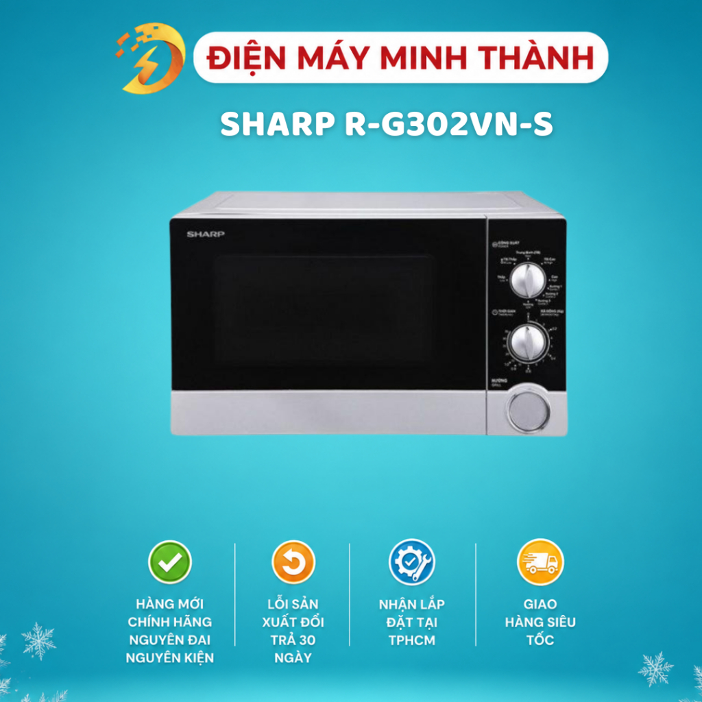 Lò vi sóng có nướng Sharp R-G302VN-S 23 lít /Sharp R-G225VN-BK 20 lít