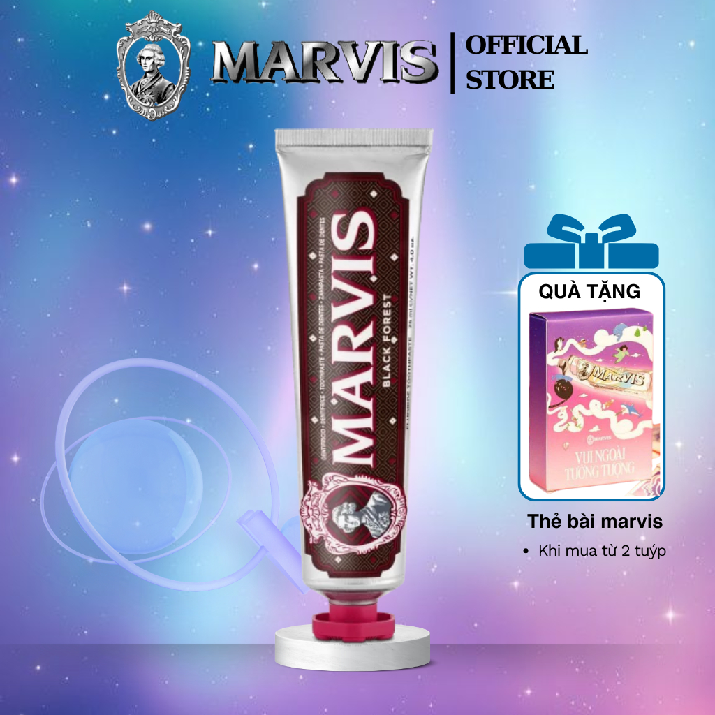 Kem Đánh Răng MARVIS Black Forest 75ML, Hương Vị Socola Đen Đậm Đà - Marvis Chính Hãng