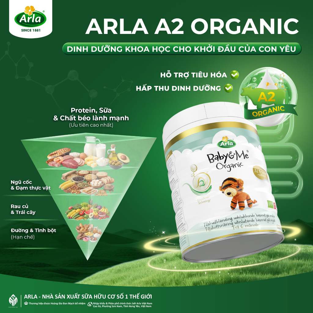 [KO QUÀ] ARLA MẪU MỚI - Sữa Công Thức Nguyên Kem Arla Đạm A2