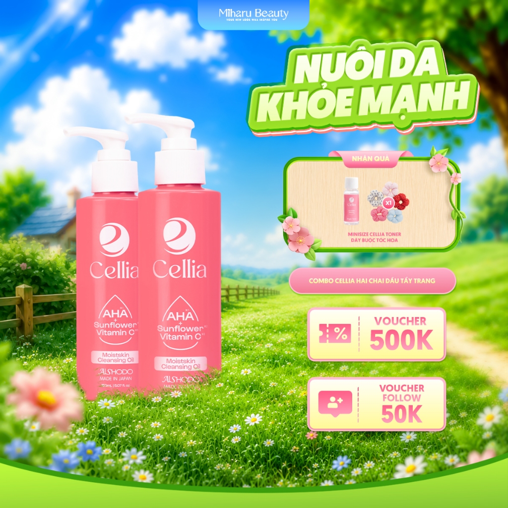 Combo Cellia hai chai Dầu tẩy trang