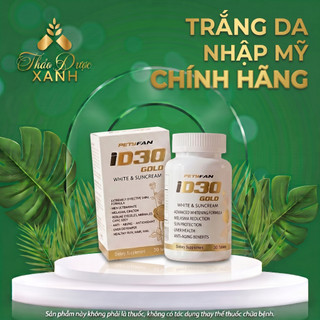 Viên uống ID30 Gold White & Suncream - Sáng Da, Chống Nắng, Giảm Nám Chống Lão Hóa, Hộp 30 Viên
