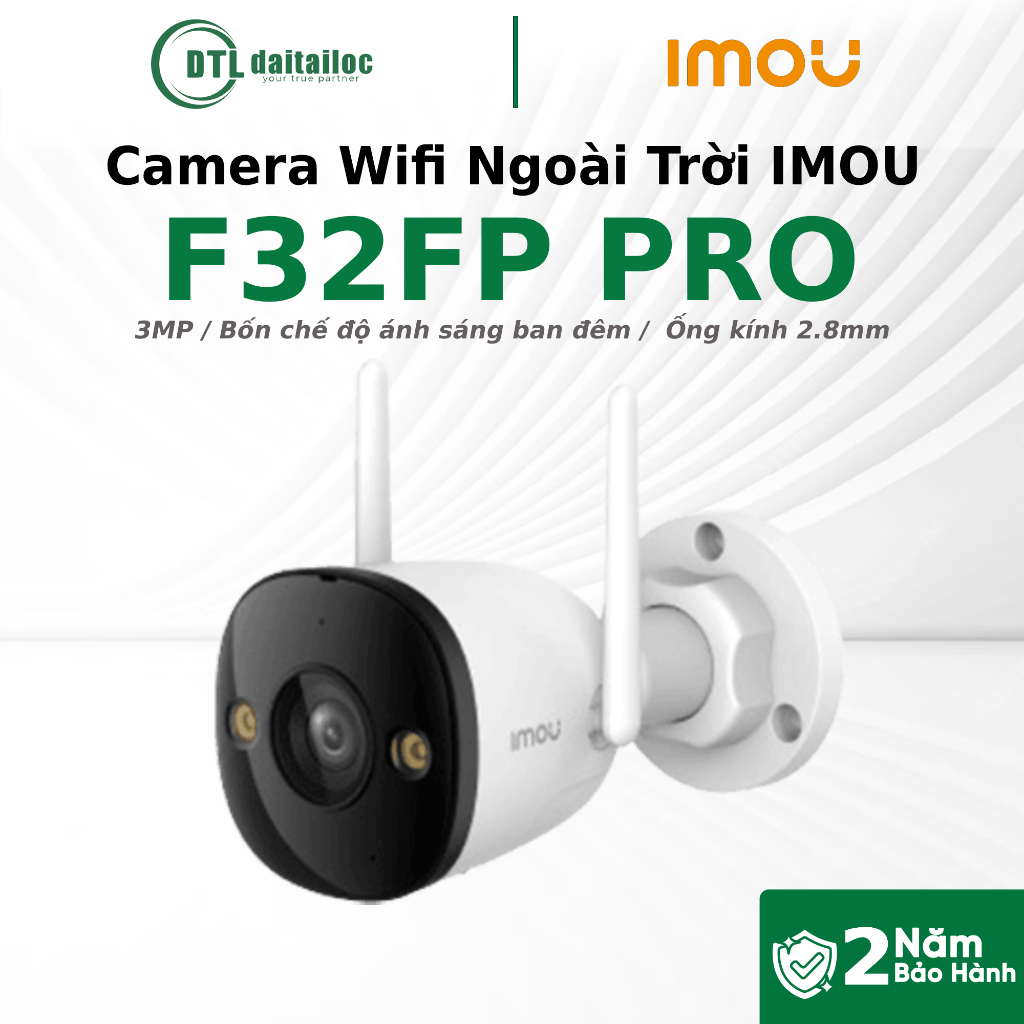 Camera Wifi Ngoài Trời Bullet Imou F32FP PRO - 3MP Full Color Cả Ban Đêm  | Chính Hãng | Bảo Hành 24 Tháng