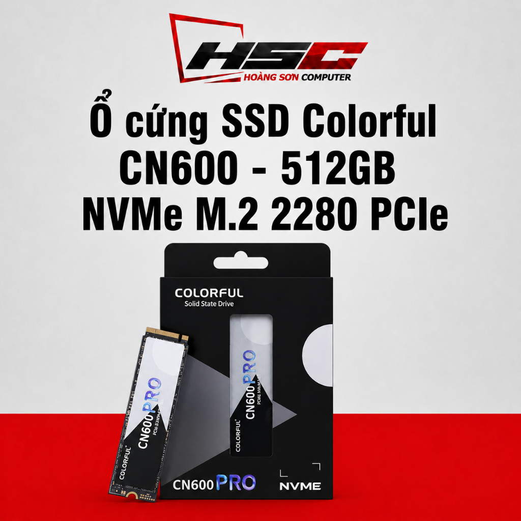Ổ cứng SSD Colorful CN600 - 512GB NVMe M.2 2280 PCIe