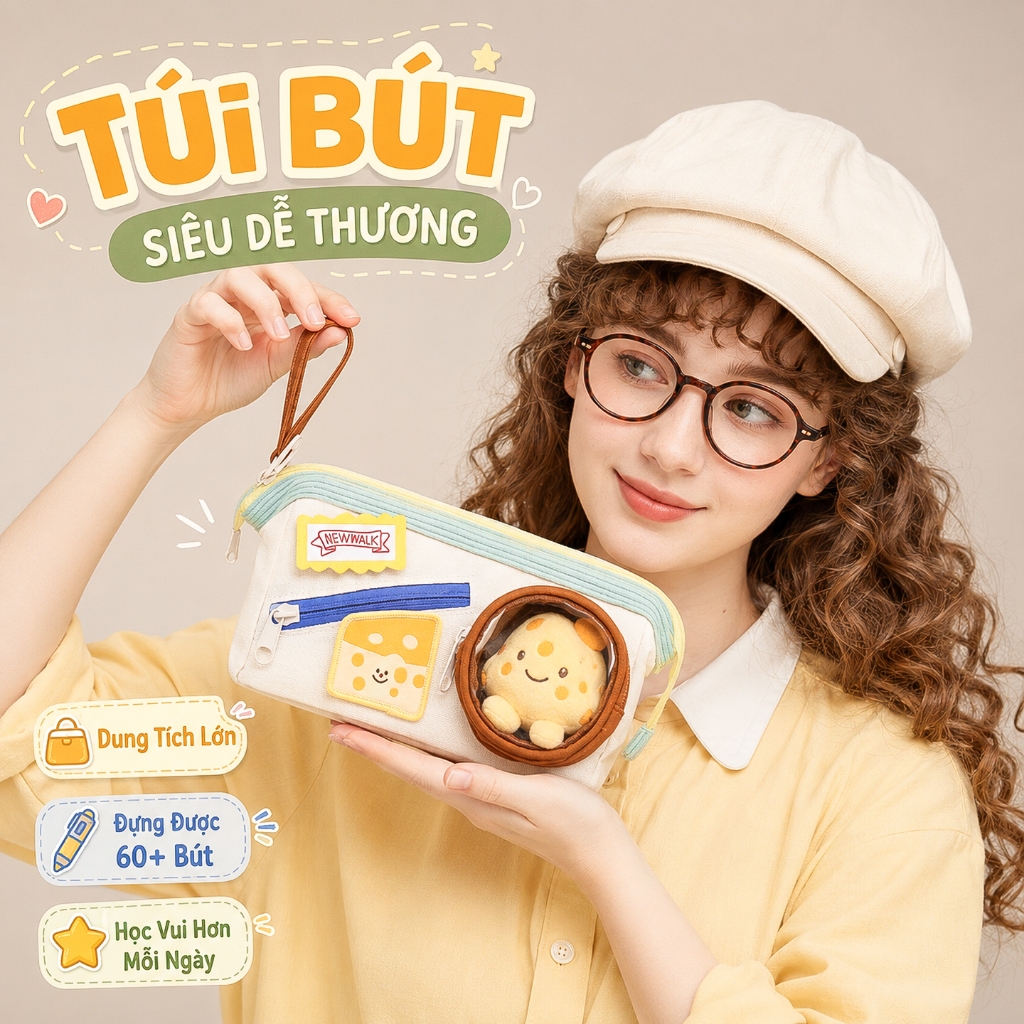 Muyuan-Bút hộp dung lượng lớn dễ thương nhiều kiểu hộp bút