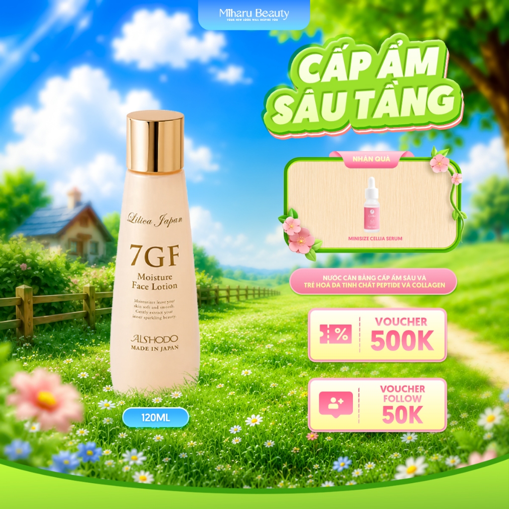 Nước cân bằng cấp ẩm sâu và trẻ hoá da tinh chất Peptide và Collagen  - 7GF Face Lotion 120ml