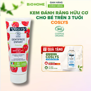 Kem đánh răng hữu cơ Coslys cho trẻ em 50ml - Cho bé từ 3 tuổi, bảo vệ răng sữa và nướu nhạy cảm, đạt Cosmos Organic