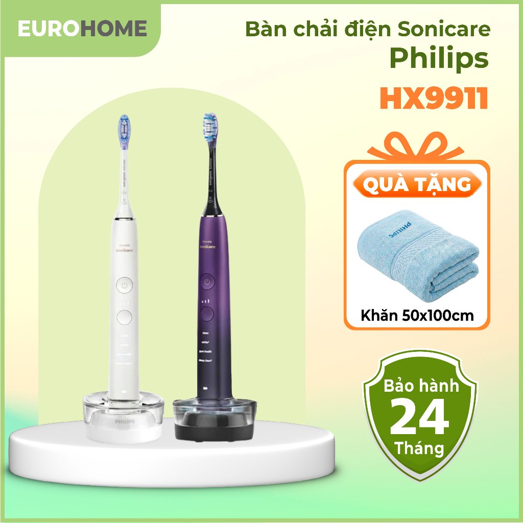 Bàn Chải Điện Philips Sonicare DiamondClean HX9911 Chính Hãng Bảo Hành 24 Tháng