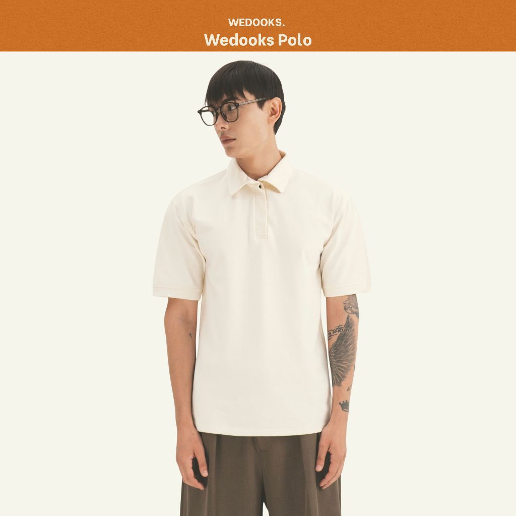 ÁO POLO CHẤT LIỆU CÁ SẤU COTTON, NẸP CHE NÚT CỔ ĐIỂN - 𝐖𝐄𝐃𝐎𝐎𝐊𝐒 𝐏𝐎𝐋𝐎
