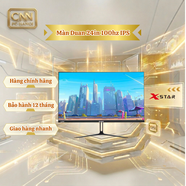 MÀN DUAN 24 inch 100hz DT-IP2409S (24 INCH/IPS/FULL HD/100HZ/1MS/HDMI+VGA) Bảo hành 3 năm