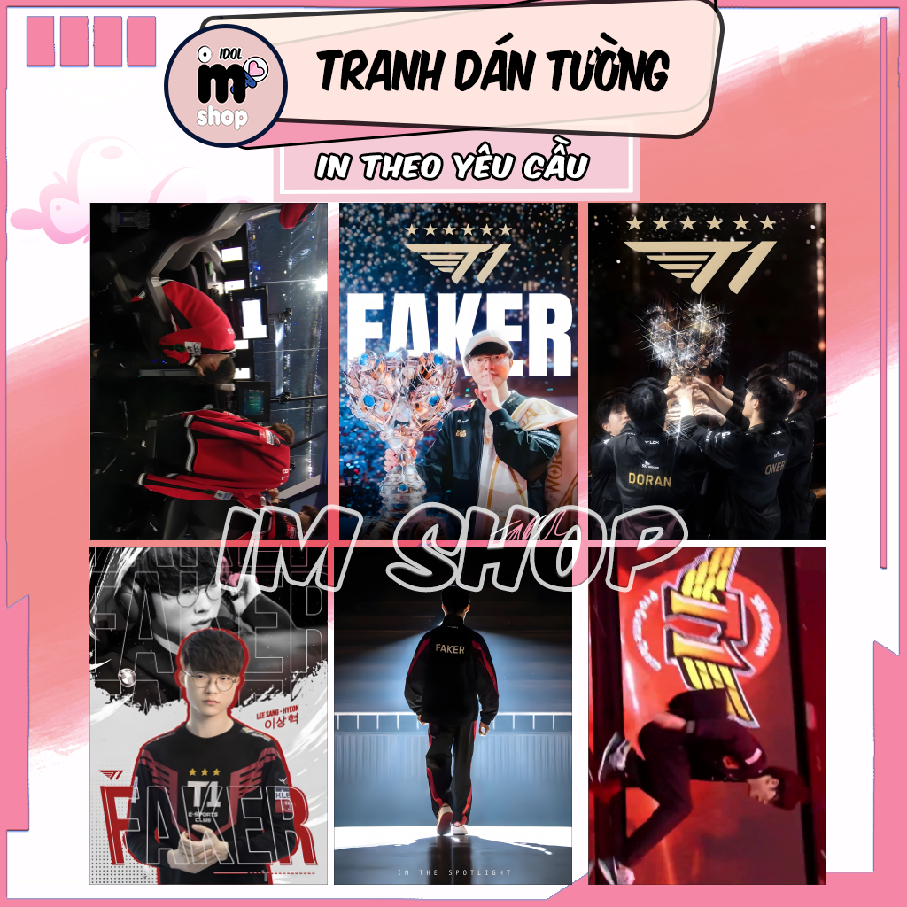 [FAKER] Poster Tuyển Thủ LOL Faker Quỷ Vương Bất Tử Trang Trí Phòng Cho Fan Liên Minh Huyền Thoại