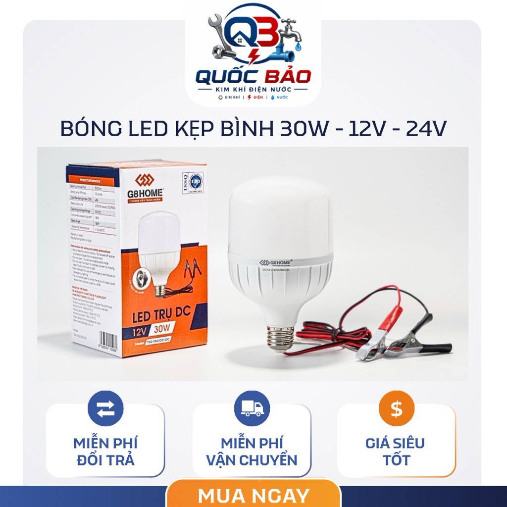 Bóng led kẹp bình 12VDC G8HOME 30W