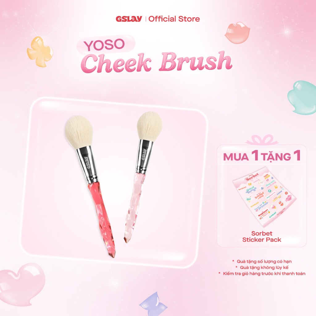 Cọ Má Hồng GSLAY YOSO Cheek Brush lông cọ mềm mượt, tán phấn đều màu 23,5g