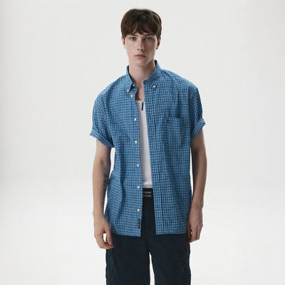 Áo Sơ Mi WHO.A.U Surf Bear Check Short Sleeve Shirts_WHYCG2571U