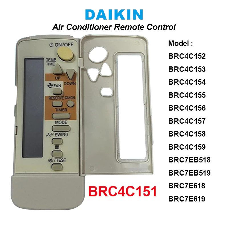 Điều Khiển Điều Hòa DAIKIN, Remote Daikin Model BRC4C151 RBRC4C151 BRC4C152 BRC4C153