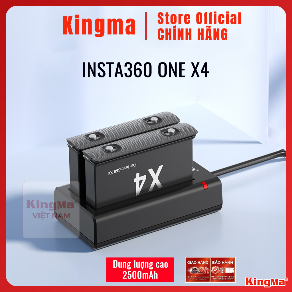 KingMa Insta360 ONE X4 | Pin và dock sạc máy quay action camera Insta360 IS360X4B Camera Battery For