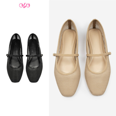 Giày búp bê đế bệt phối lưới thời trang trẻ trung Mesh Ballet Flats nhiều màu phù hợp mọi dịp OLV
