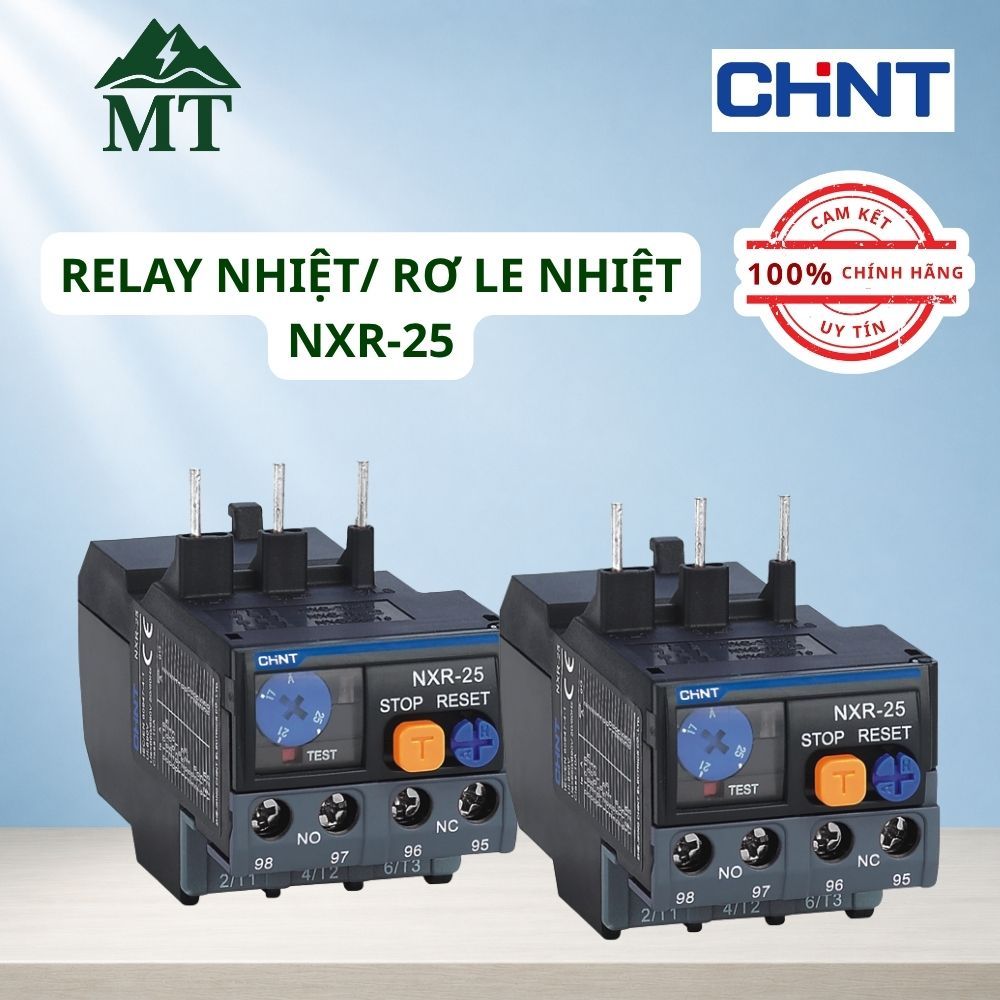 Relay nhiệt / Rơ le nhiệt CHINT NXR-25 1.6-2.5A/2.5-4A/ 4-6A/ 5.5-8A/ 7-10A/ 9-13A/ 12-18A/ 17-25A -
