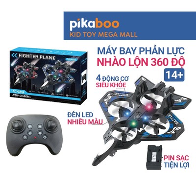 Đồ chơi máy bay điều khiển từ xa Pikaboo siêu bền nhẹ, 4 động cơ công suất cao, chống va đập