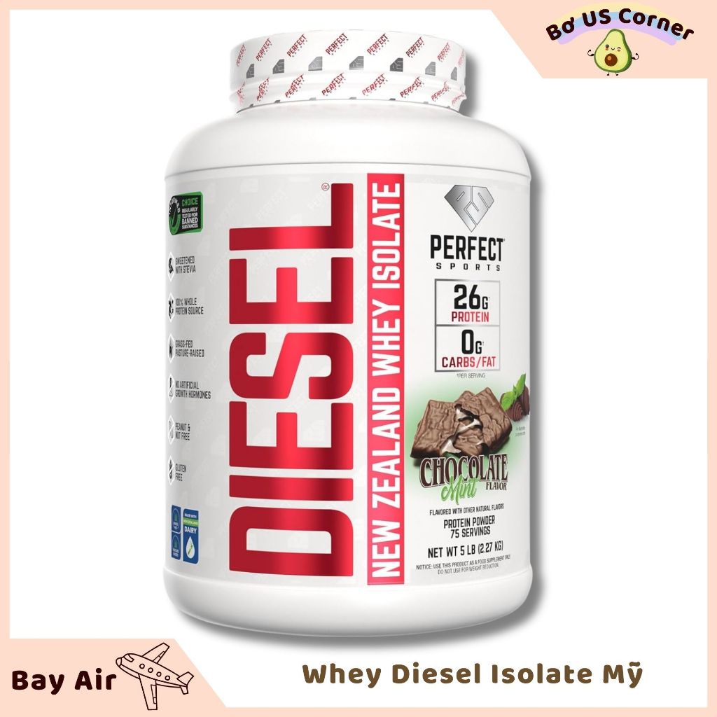 Diesel Whey Protein Isolate 5LBS - Perfect Sport  NEW ZEALAND (BAY AIR - ĐỦ BILL)