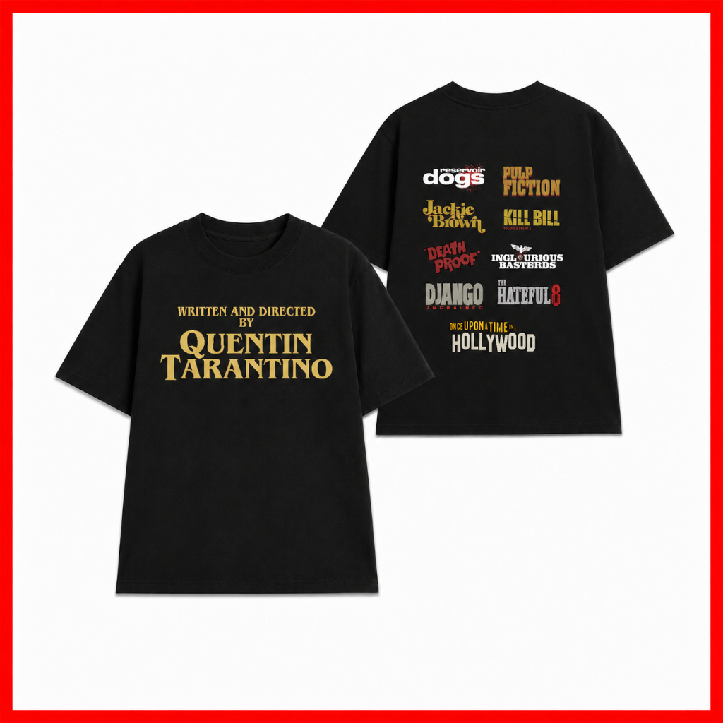 Áo Thun Quentin Tarantino, IMDb Top 250 movies, Unisex Form Rộng Cotton Mềm