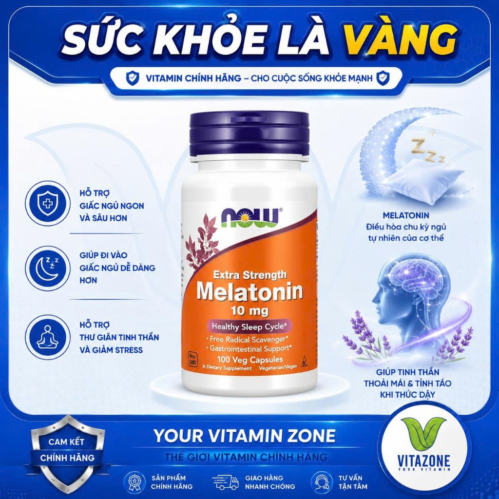 Now Melatonin | Phù Hợp Người Có Nhu Cầu Bổ Sung Melatonin